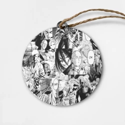 Деревянная игрушка круг One-Punch Man Ванпачмен