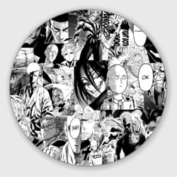 Круглый коврик для мышки One-Punch Man Ванпачмен