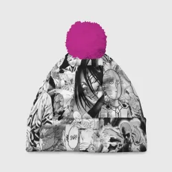 Шапка 3D c помпоном One-Punch Man Ванпачмен