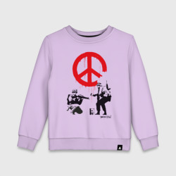 Детский свитшот хлопок Make peace no war Banksy