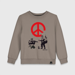 Детский свитшот хлопок Make peace no war Banksy