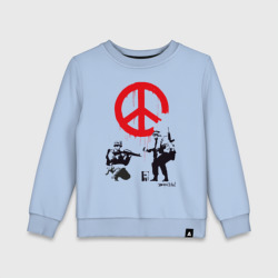 Детский свитшот хлопок Make peace no war Banksy