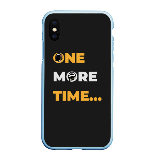 Чехол для iPhone XS Max матовый One More Time, цвет голубой