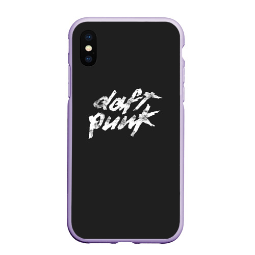 Чехол для iPhone XS Max матовый Daft Punk, цвет светло-сиреневый