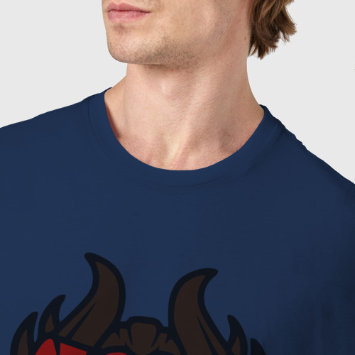 Мужская футболка хлопок Бистмастер art, цвет темно-синий - фото 6