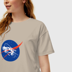 Женская футболка хлопок Oversize Rocket League - NASA - фото 2
