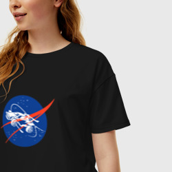 Женская футболка хлопок Oversize Rocket League - NASA - фото 2