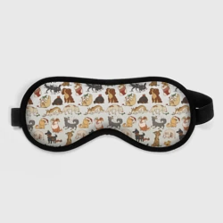 Маска для сна 3D Узор песики собачки гав