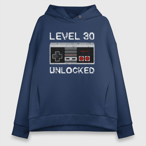 Женское худи Oversize хлопок Level 30 Unlocked 