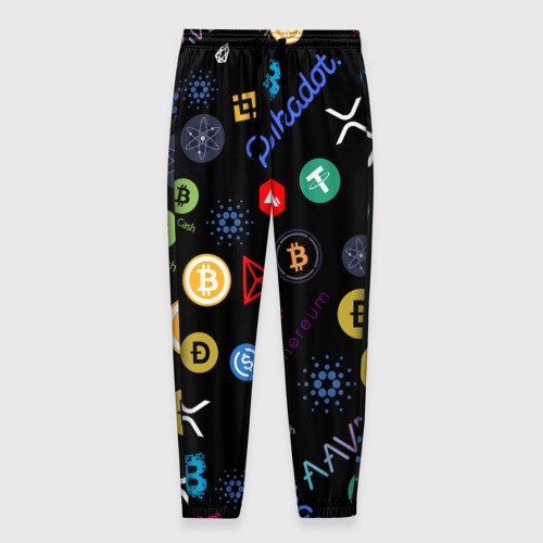 Мужские брюки 3D Bitcoin pattern биткоинz, цвет 3D печать