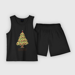 Детская пижама с шортами хлопок Avocado Christmas Tree