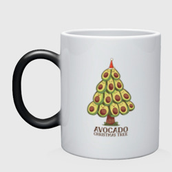 Кружка хамелеон Avocado Christmas Tree