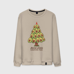 Мужской свитшот хлопок Avocado Christmas Tree