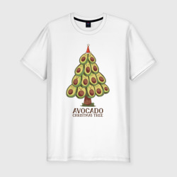 Мужская футболка хлопок Slim Avocado Christmas Tree