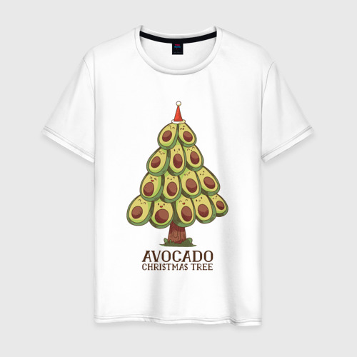 Мужская футболка хлопок Avocado Christmas Tree