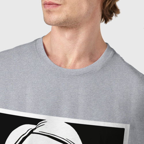 Мужская футболка хлопок Инвокер шутник, цвет меланж - фото 6