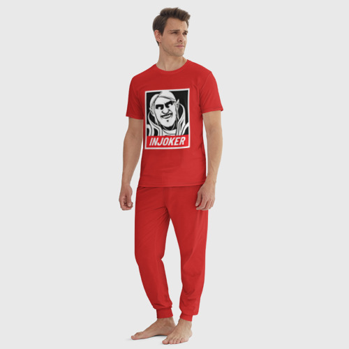 Мужская пижама хлопок с принтом Инвокер шутник, вид сбоку #3