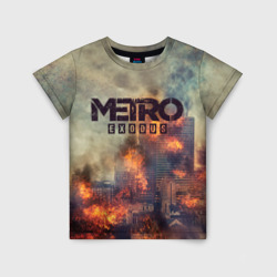 Детская футболка 3D Metro Exodus fire