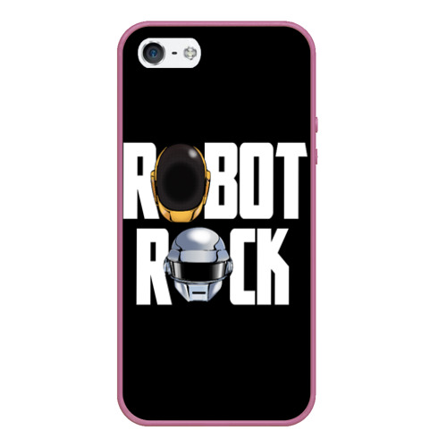 Чехол для iPhone 5/5S матовый Robot Rock, цвет розовый