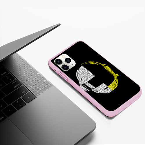 Чехол для iPhone 11 Pro Max матовый Daft Punk, цвет розовый - фото 5