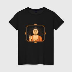 Дзен Будда – Женская футболка хлопок с принтом купить со скидкой в -20%