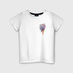 Детская футболка хлопок Цветочное мороженое