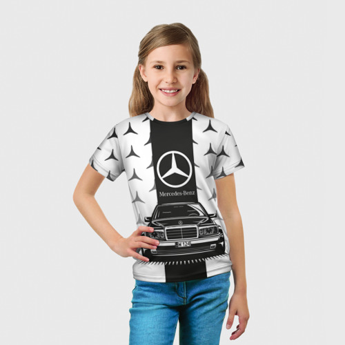 Детская футболка 3D Mercedes Benz, цвет 3D печать - фото 5