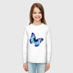 Детский лонгслив хлопок Синяя бабочка - фото 2