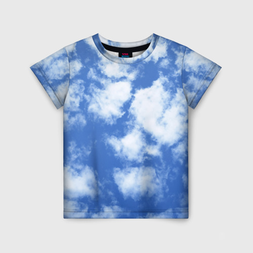 Детская футболка 3D с принтом Облака, вид спереди #2