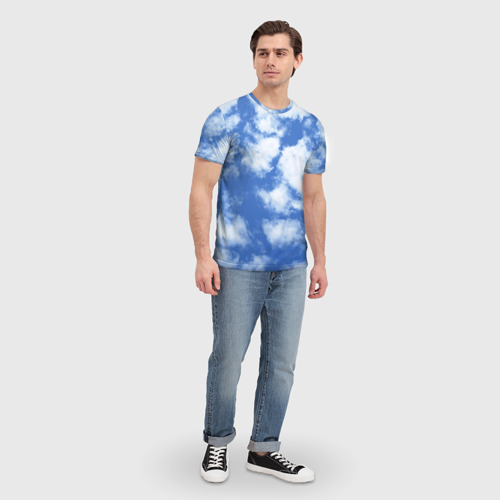 Мужская футболка 3D Облака, цвет 3D печать - фото 5