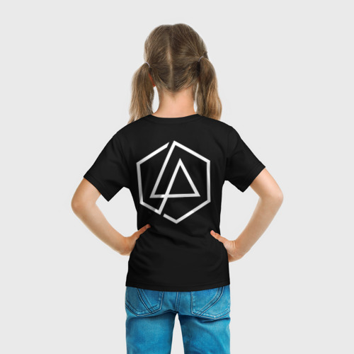 Детская футболка 3D с принтом LINKIN PARK, вид сзади #2