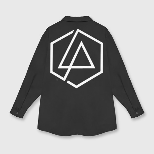Женская рубашка oversize 3D с принтом Linkin Park, вид сзади #1