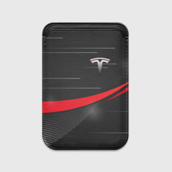 Картхолдер Magsafe магнитный Tesla abstract Тесла спорт