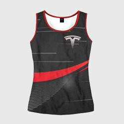 Женская майка 3D Tesla abstract Тесла спорт