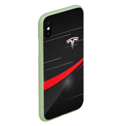 Чехол для iPhone XS Max матовый Tesla abstract Тесла спорт - фото 2