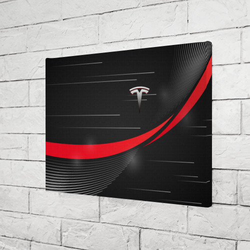 Холст прямоугольный Tesla abstract Тесла спорт, цвет 3D печать - фото 3