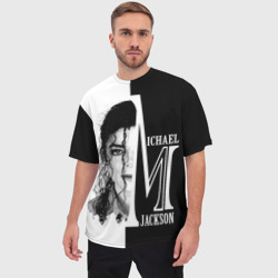 Мужская футболка oversize 3D Майкл Джексон - фото 2