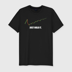 Приталенная футболка БИТКОИН | BITCOIN | JUST HODL IT (Мужская)