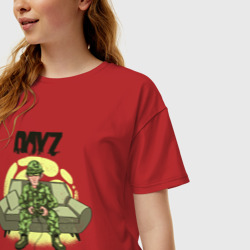 Женская футболка хлопок Oversize DayZ Диванный ветеран - фото 2