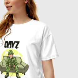 Женская футболка хлопок Oversize DayZ Диванный ветеран - фото 2