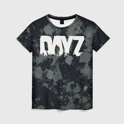 Женская футболка 3D с принтом DayZ | Mud logo, вид спереди #2