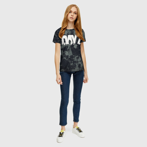 Женская футболка 3D с принтом DayZ | Mud logo, вид сбоку #3