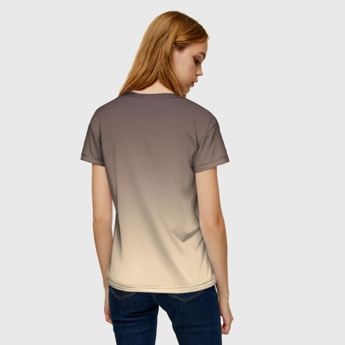 Женская футболка 3D Заяц в цветочках, цвет 3D печать - фото 4