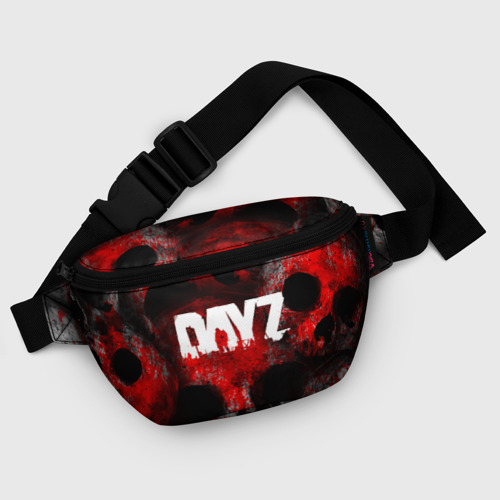 Поясная сумка 3D с принтом Dayz blood skull, фото #5
