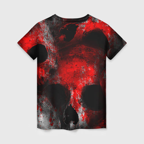 Женская футболка 3D Dayz blood skull, цвет 3D печать - фото 2