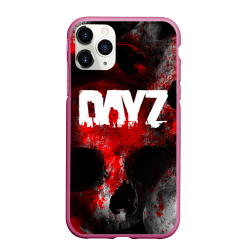 Чехол для iPhone 11 Pro Max матовый с принтом Dayz blood skull, вид спереди #2