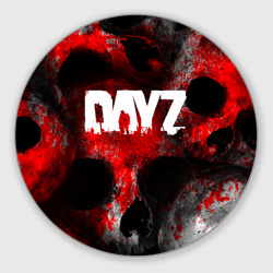 Круглый коврик для мышки Dayz blood skull