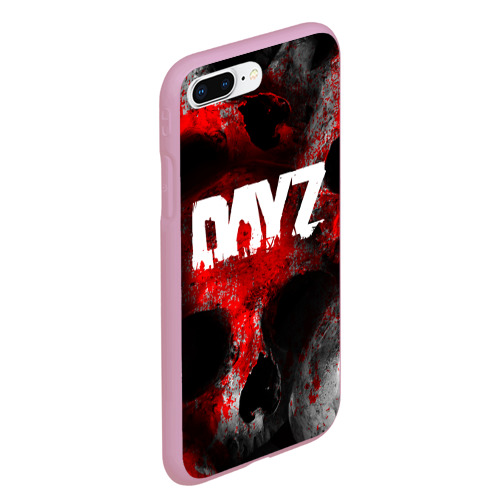 Чехол для iPhone 7Plus/8 Plus матовый Dayz blood skull, цвет розовый - фото 3