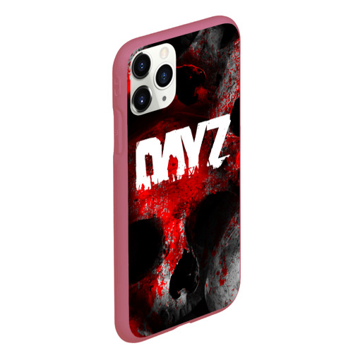 Чехол для iPhone 11 Pro Max матовый с принтом Dayz blood skull, вид сбоку #3