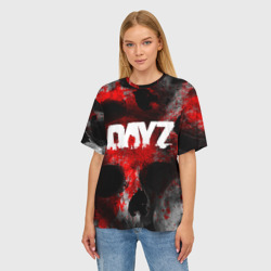 Женская футболка oversize 3D Dayz blood skull - фото 2